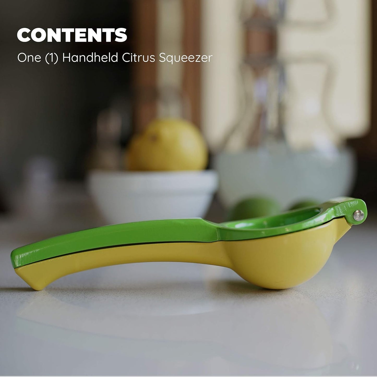 Culinary Elements Metal Lemon and Lime Squeezer: Manual Press, Easy to Use Citrus Juicer, Dishwasher Safe 1 pack