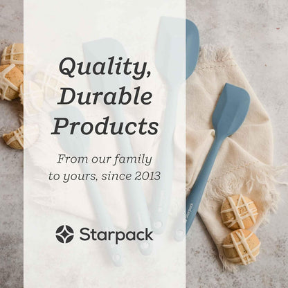 Starpack 'Scrape and Stir' Silicone Rubber Spatula Set (4-Piece) - LFGB Non Toxic, 600°F Heat Resistant, BPA-Free, One-Piece Kitchen Baking Spatulas - Dishwasher Safe for Nonstick Cookware Earthy Pink