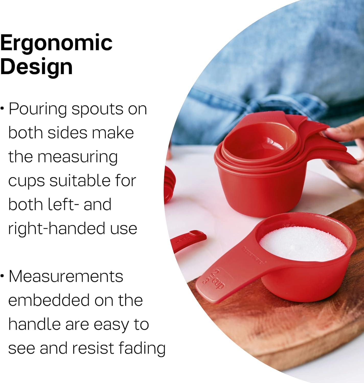 TUPPERWARE Brand Measuring Mates Set - 6 Measuring Cups + 6 Spoons - Dishwasher Safe & BPA Free