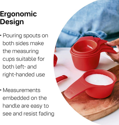 TUPPERWARE Brand Measuring Mates Set - 6 Measuring Cups + 6 Spoons - Dishwasher Safe & BPA Free