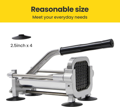 Welsteepse French Fry Cutter, Potato Cutter with 1/2 Inch Blades, Commercial Potato Slicer for Potatoes and Cucumbers