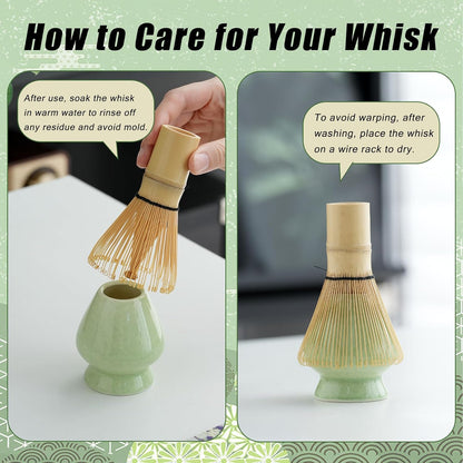 Clay&Fire Matcha Whisk Set, 9 pcs Ceramic Matcha Set, Gifts for Women,Matcha Bowl with Spout and Whisk, Matcha Kit for Matcha Lovers, Gift Mother's Day, Birthday, Anniversary