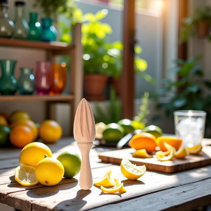 2Pcs Wooden Citrus Juicer - Handheld Manual Lemon/Orange Reamer | Portable Fruit Squeezer Tool for Home,Cafe and Bar,Kitchen Utensils,Bartender Accessories,Juicer Easy to Hold for Daily Home