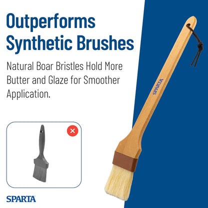SPARTA 4039700 Nylon Wide Brush, Flat With Nylon Bristles, 2 Inches, Brown