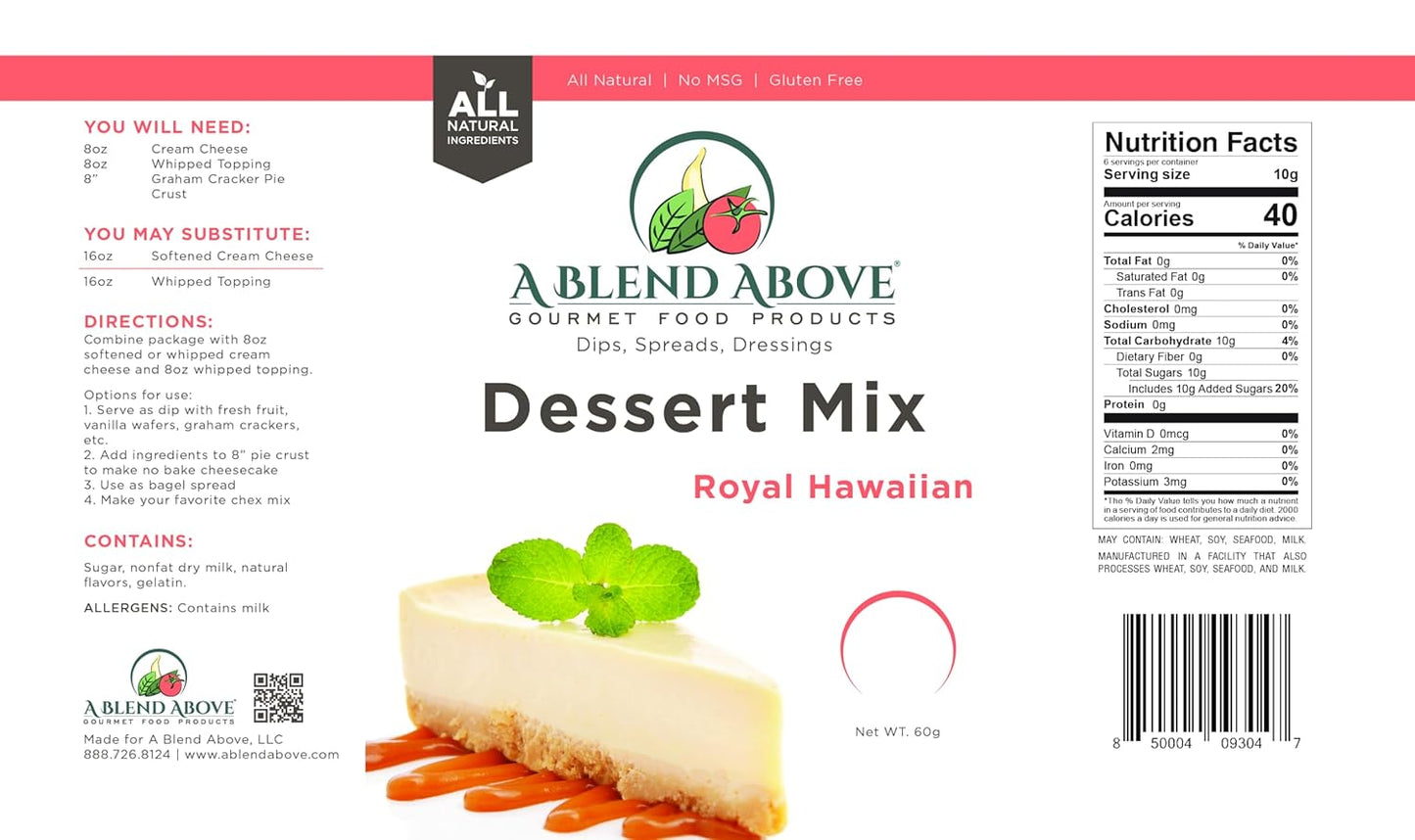 A Blend Above Banana Cream No-Bake Dessert Mix, 3 Pack, No-Bake Cheesecake, Fruit Dip, Dessert Mix, Bagel Topping, Frosting, Cheesecake Filling, Quick and Easy to Make, Makes 16 Ounces, Cream Cheese,