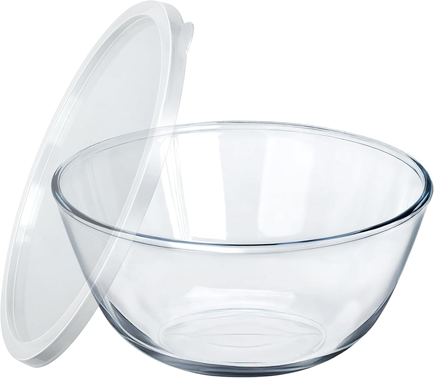 OZY Large Glass Bowl for Sourdough Bread Making,4.9 Quart Glass Mixing Bowl for Sourdough Bread with Lid,Large Glas Salad Bowl,Kitchen Salad Bread Storage