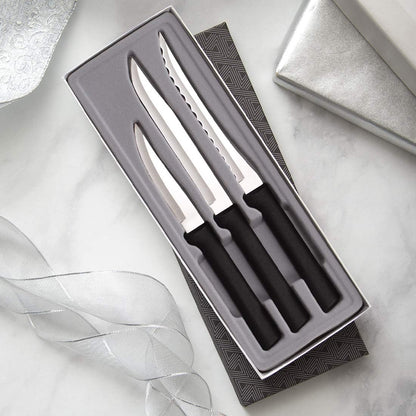 Rada Cutlery Cooking Essentials Gift Set (S49), 3-Piece Knife Set, Stainless Steel Blades, Silver Handle