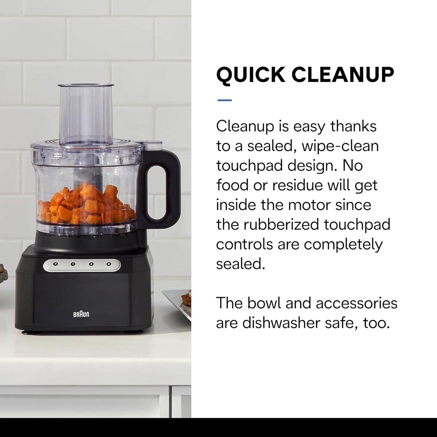 Braun CH3012BK EasyPrep™ Mini Food Processor, 4 cup, Black