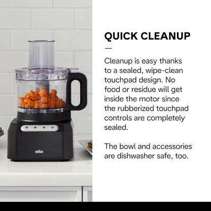 Braun CH3012BK EasyPrep™ Mini Food Processor, 4 cup, Black