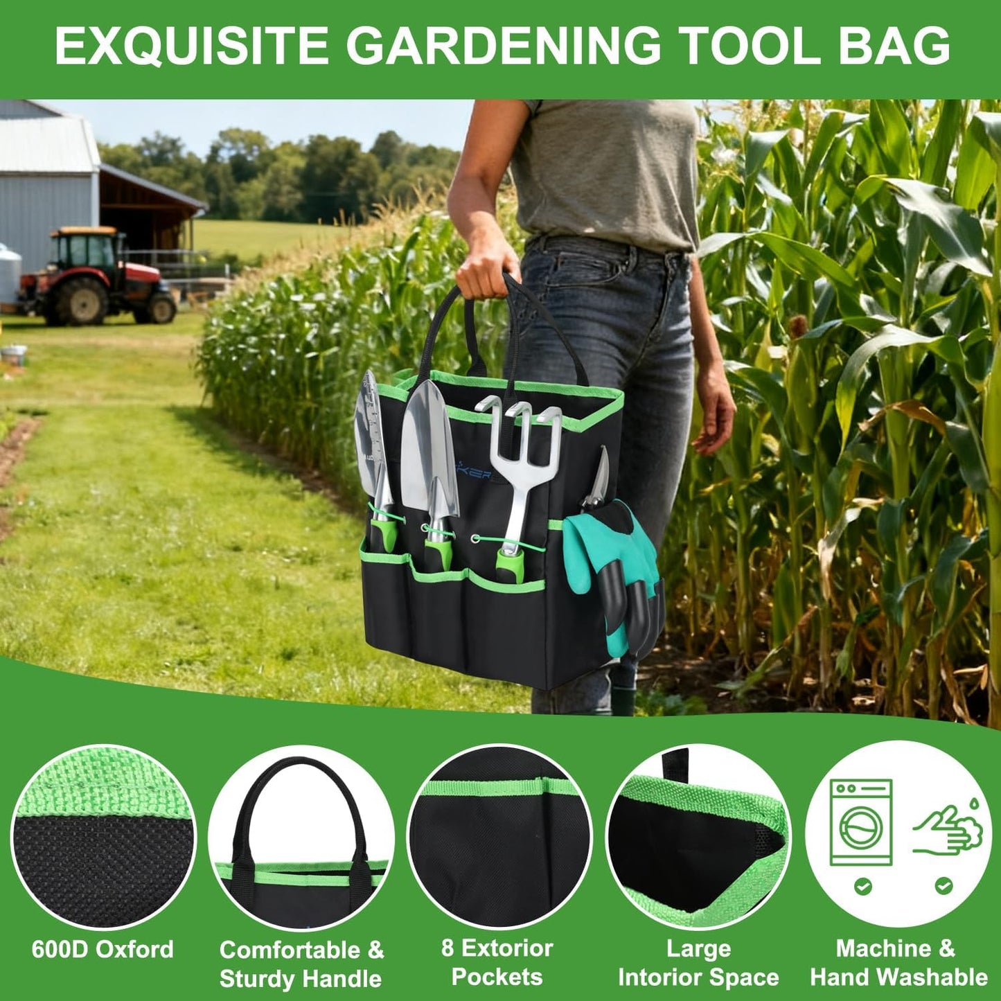 Yesker Pruning Shears Garden Shears 7.8" Professional Garden Scissors Sharp 65 Manganese Steel Blade Heavy Duty Clippers Hand Pruners for Cutting Fresh Flowers Branch Plant Trimming Gardening Tools