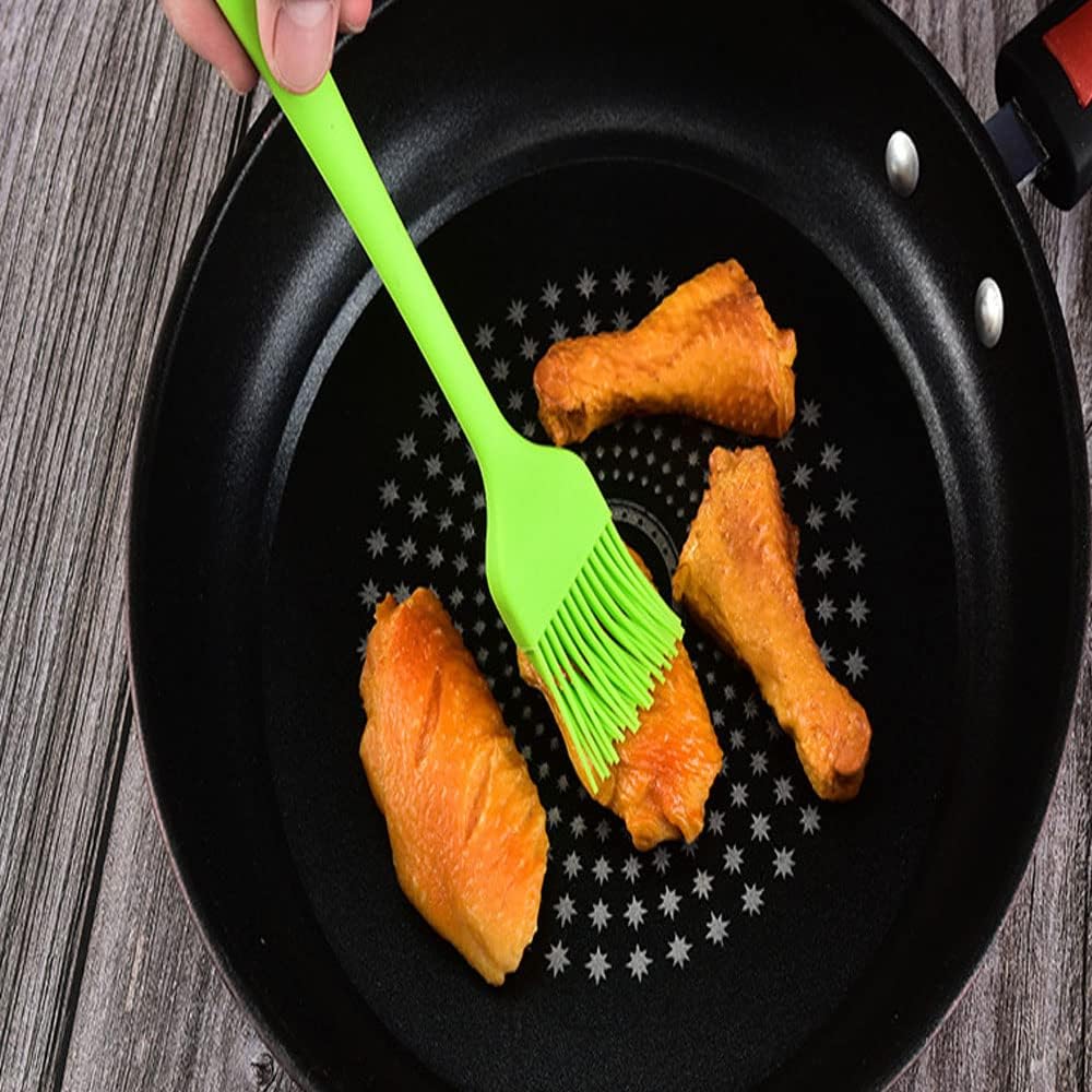Silicone Oil brush, for BBQ Kitchen Cooking Baking and Grilling (3 PCS,orange)