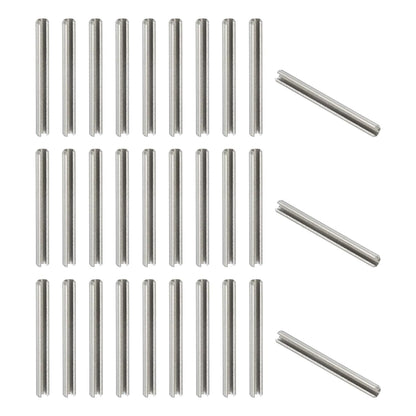 PATIKIL Slotted Spring Pin, 50 Pcs 1/8" x 3/4" (3.2mm x 20mm) 304 Stainless Steel Split Roll Pins Spring Dowel for Home Improvement Automotive Machine Repair, Silver - Colors B