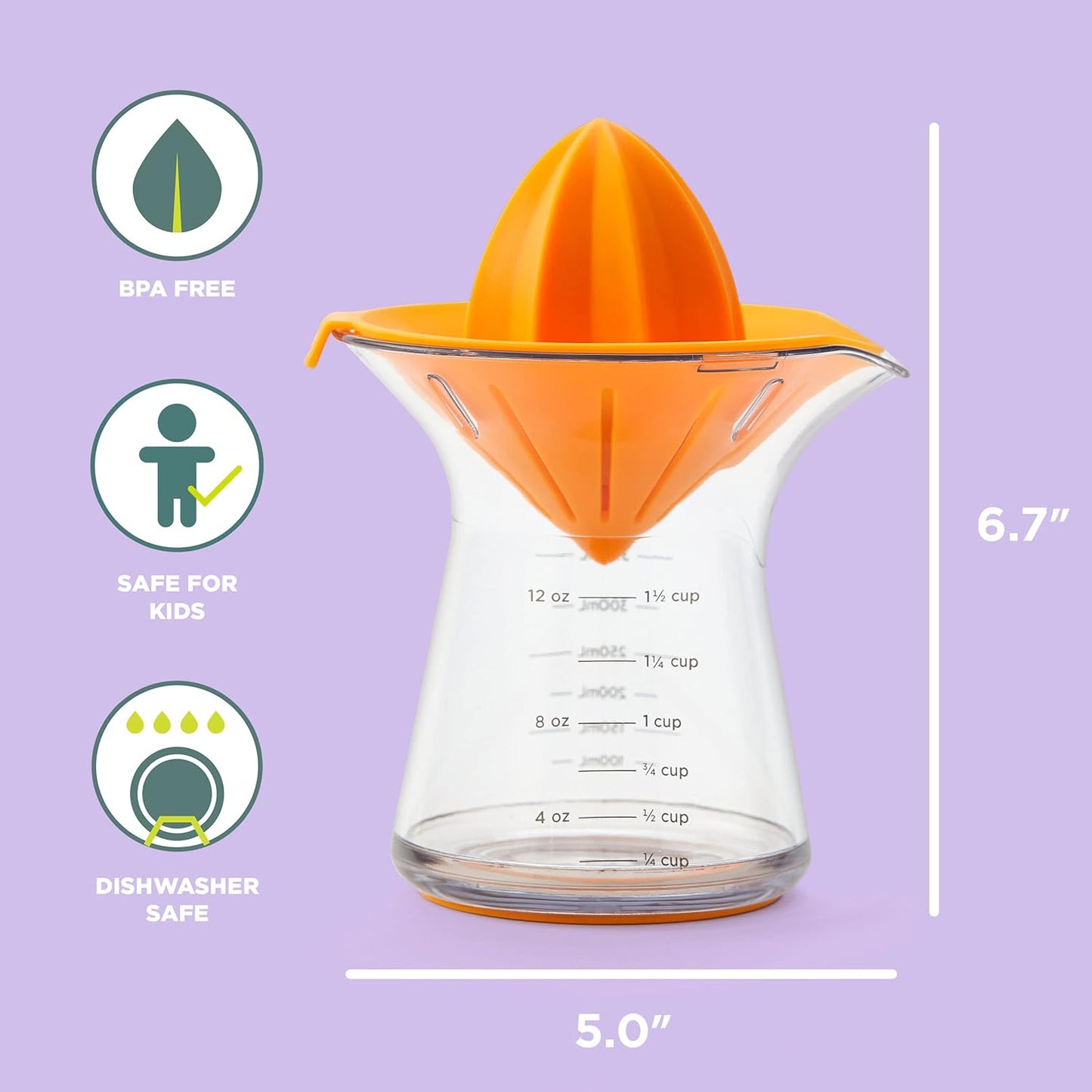 Chef'n Juicster Mini Citrus Juicer, One Size, Lemon/Arugala