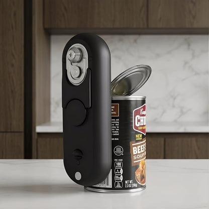 Electric Can Opener-Hands-Free Automatic,USB-C Rechargeable,Smooth Edge Opener for Seniors & Arthritis,120Min Runtime,Wall Mountable (Black)