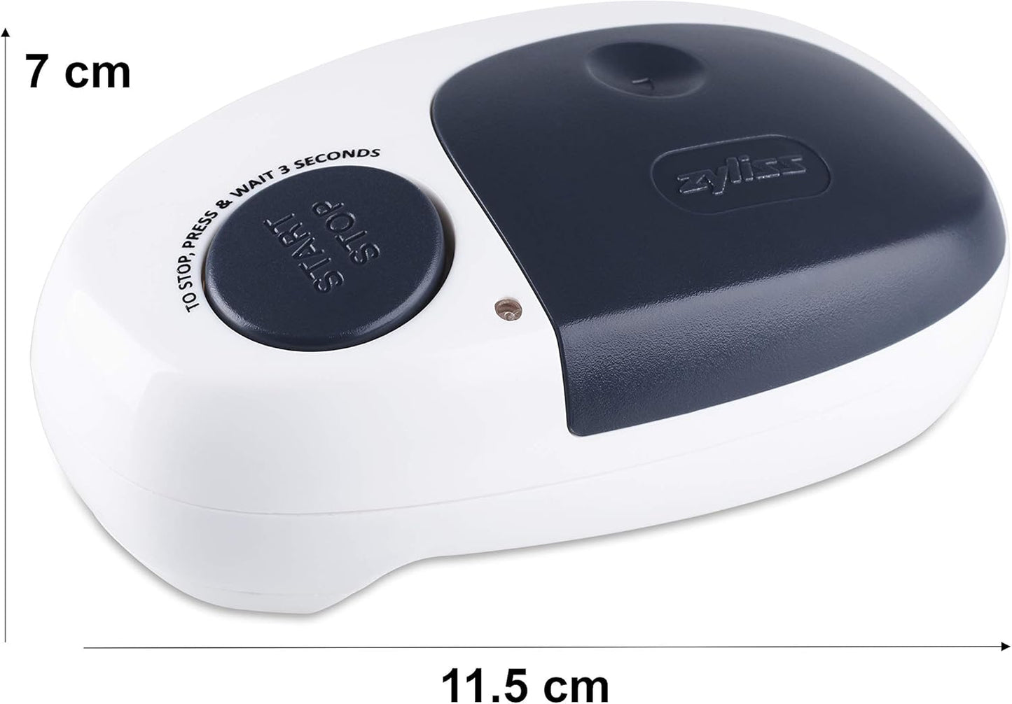 Zyliss E930043 Can Opener Lock and Lift, Plastic/Stainless Steel, White/Grey, Manual Tin Opener, Safe and Easy Lid Removal/Disposal, Lock and Unlock Safety, Dishwasher Safe