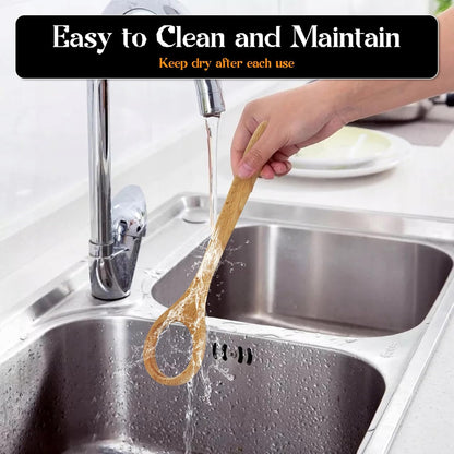 12 Inch Solid Wood Dough Whisk for Sourdough Bread Baking - Heavy Duty Mixing Tool for Cookie Dough, Pizza Pastry Batter - Natural Kitchen Baking Utensil with Ergonomic Handle