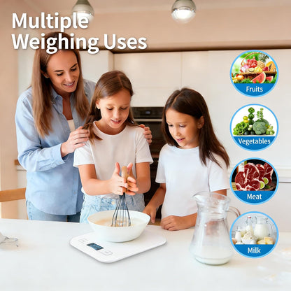 Digital Shipping Scale,Stainless Steel Panel, Accurate Portable Postal Scale for Packages, Small Business,Kitchen, Food, Handmade, Liquids, and Boutique (Rose Gold Battery(5kg/1g))