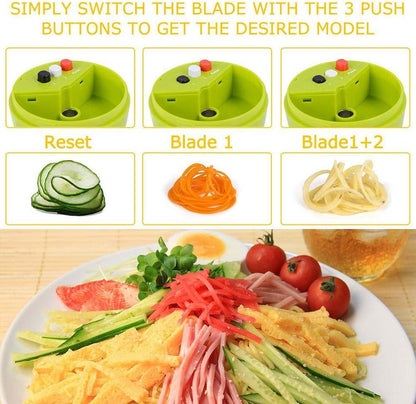 Handheld Vegetable Spiralizer, Manual Vegetable Spiralizer Vegetable Veggie Spiral Cutter for Carrots Cucumbers (1#)