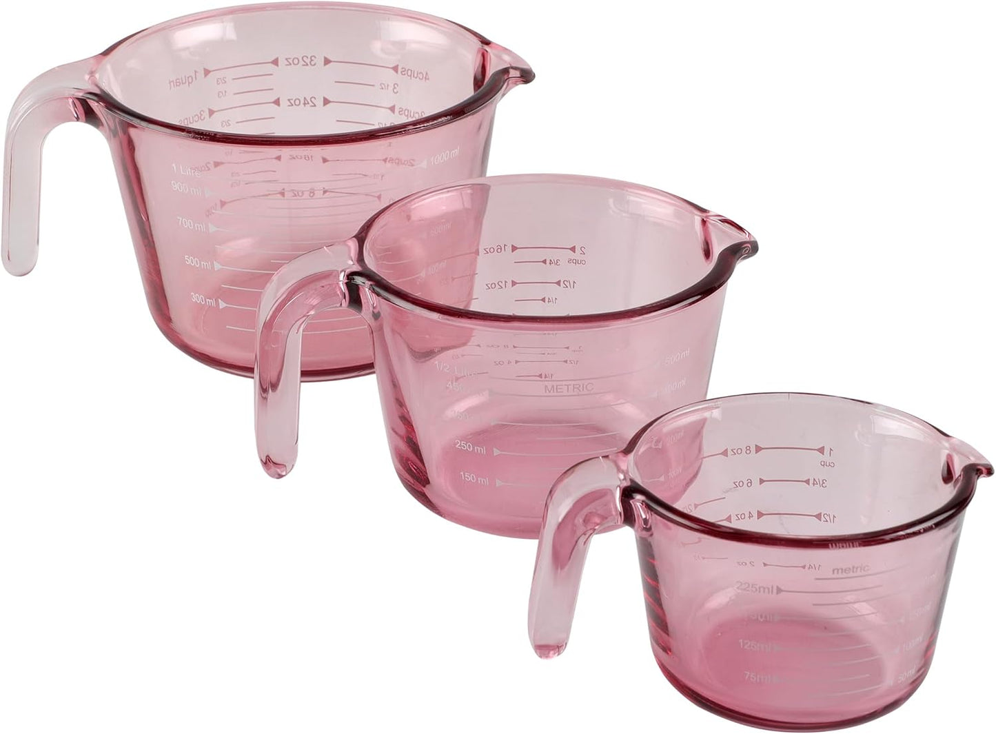 COOK WITH COLOR Glass Measuring Cups - Ideal for Cooking and Baking, Green