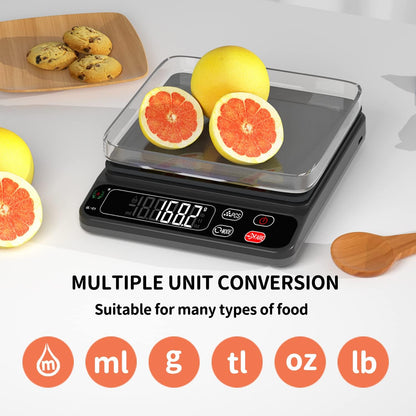 Mini Scale,6.6lb Scale for Grams,Digital Scale Food，Cooking Scale and Food Scales for Kitchen，Food Scale Grams and Ounces,Grams Scale,7Units,Auto Off,Tare,PCS,LCD Display
