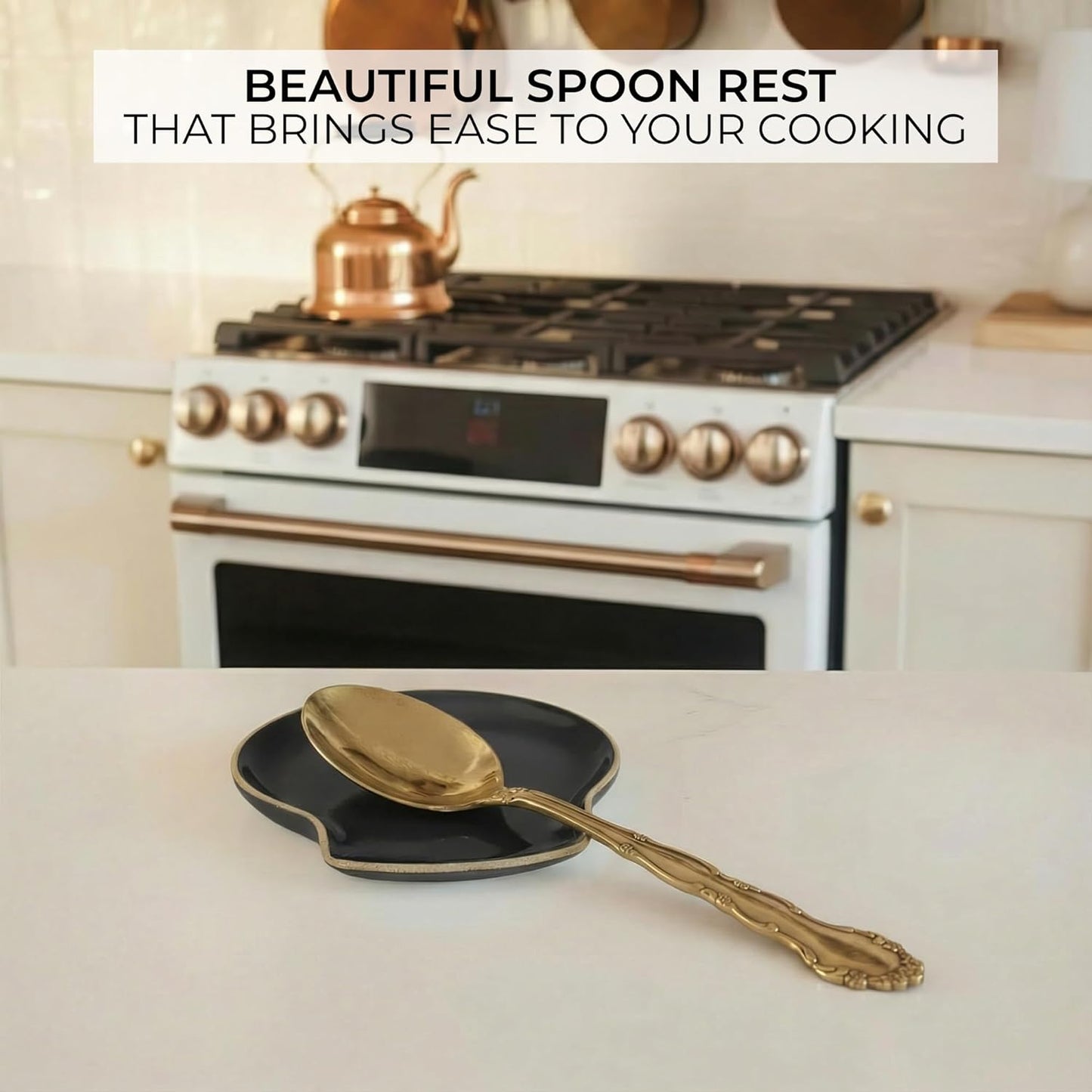 Beautiful Ceramic Spoon Rest for Stove Top - Perfectly Sized Spoon Holder for Your Kitchen Countertop - Easy to Clean and Dishwasher Safe, Perfect Addition to Any Kitchen Counter for Everyday Cooking