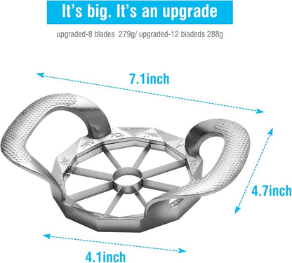 Apple Slicer, HEAVY DUTY Apple Corer, 12-Blade Stainless Steel Apple Cutter Divider Pitter ，Sturdy and Sharp