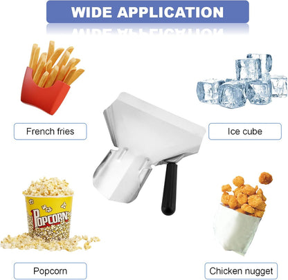 French Fry Scoop & Scooper - Polycarbonate Multipurpose Utility Scooper for Ice Candy Snacks & More