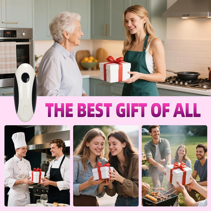 Rechargeable Electric Can Opener, Portable Gadgets Side Automatic Opener Can Food Safety,Smooth Edged for Seniors with Arthritis for All CanSizes (Black &White)