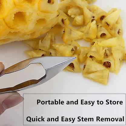Strawberry Stem Remover, 2 Pcs, Silver, Stainless Steel Handle, Effortless Strawberry Hulling, Versatile Fruit & Vegetable Stem Remover
