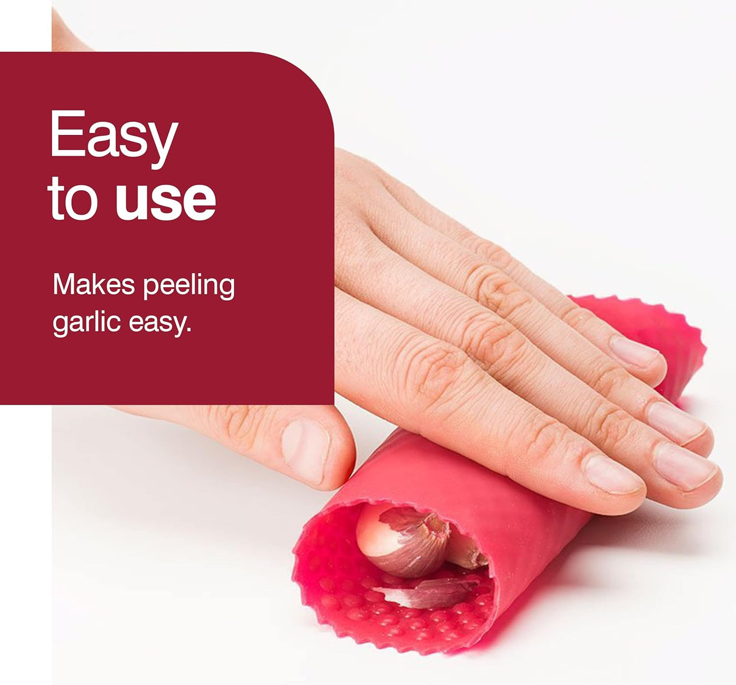 Zyliss Garlic Peeler & Easy Clean Garlic Press - Silicone Garlic Peeler Tube and Garlic Crusher for your Kitchen Accessories - 2 Piece