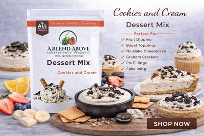 A Blend Above Banana Cream No-Bake Dessert Mix, 3 Pack, No-Bake Cheesecake, Fruit Dip, Dessert Mix, Bagel Topping, Frosting, Cheesecake Filling, Quick and Easy to Make, Makes 16 Ounces, Cream Cheese,