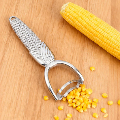 Corn Peeler, Aluminum Stainless Alloy Cobb Kernel Remover Stripping Tool with Non-Slip Handle Stripper & Cutter shucker gobbler Husker Sheller Thresher for Corn on the Cob Kitchen Chef Salads