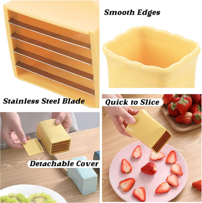2 Pack Cup Slicers | Egg Slicers | banana slicers | Strawberry Cutter | Quickly Making Fruit Vegetable Salad | Creative Kitchen Gadget COKSDUPID