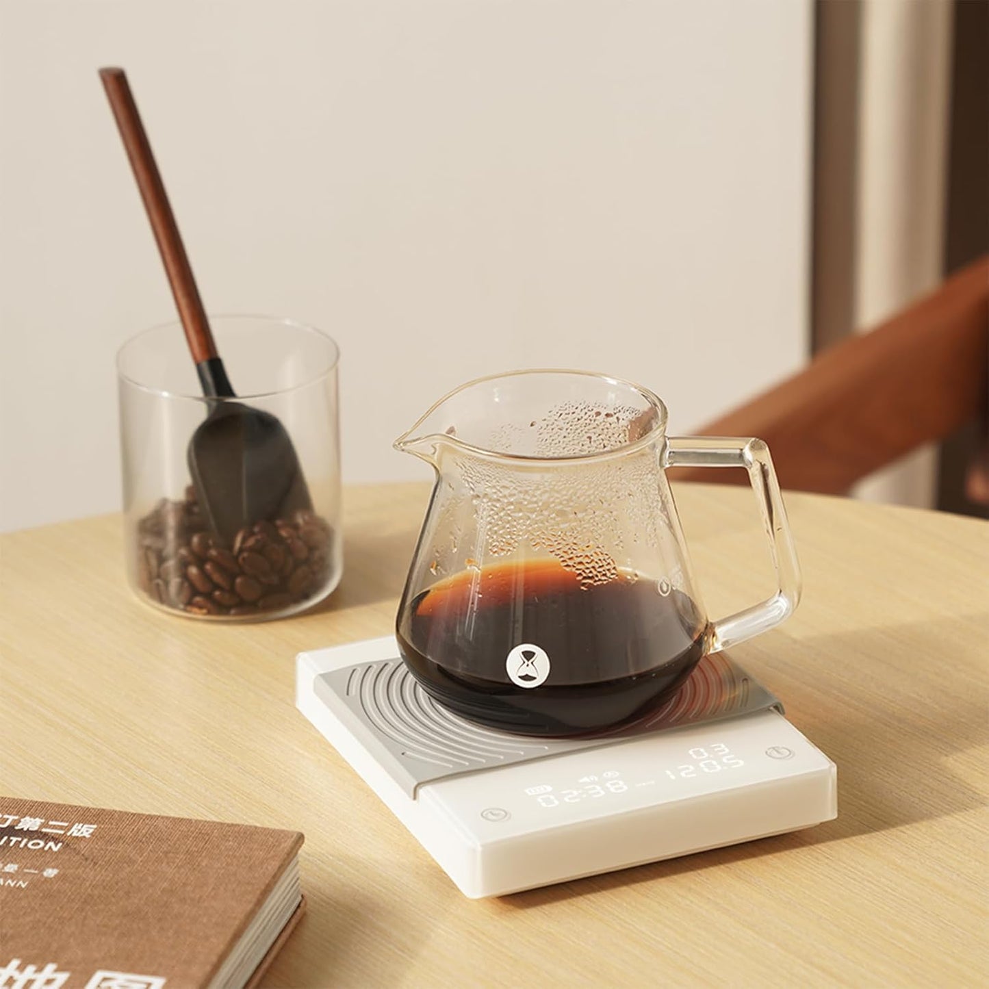 TIMEMORE Coffee Scale Basic 2.0 Electronic Espresso Scale with Water Flow Rate and Timer Function, Free Switching of Ounce/kg Units, Digital Scale for Kitchen/Baking/Cooking, Black