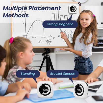 PERSUPER Visual Timer for Kids, 10 Hours Countdown/Up, with Rechargeable, 3 Volume Levels, 3 Brightness Display, and Magnetic, Homeschool Study Tool, Large Digital Timers for Classroom, Kitchen