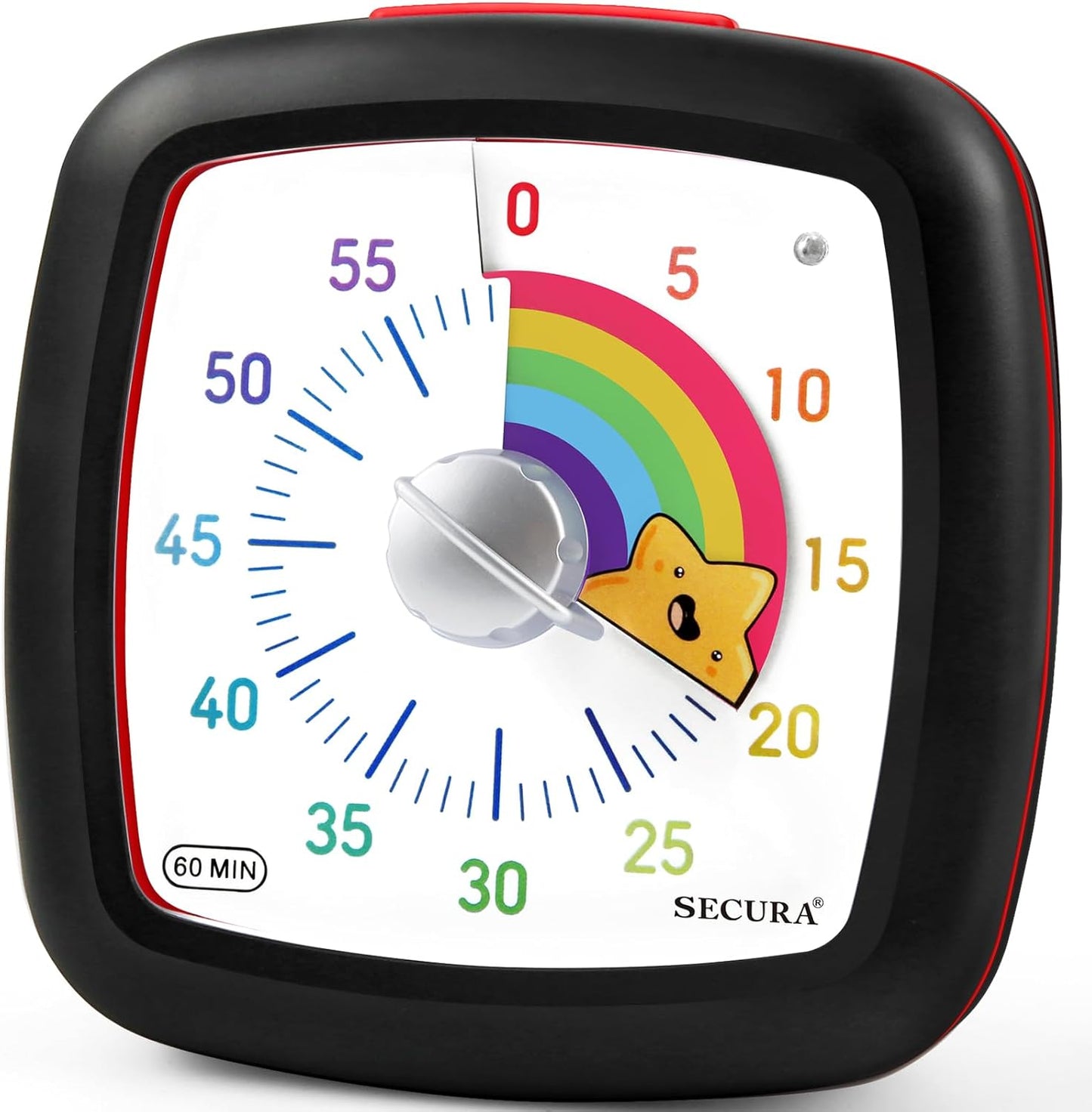 Secura 60-Minute Visual Timer, Silent Study Timer for Kids and Adults, Time Clocks, Time Management Countdown Timer for Teaching (Navy Blue & Navy Blue)
