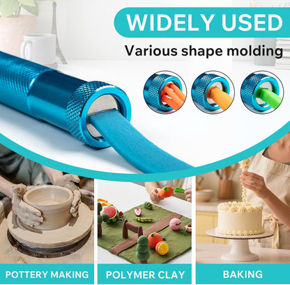 Professional Clay Rolling Pin, 17 Inch Non-Stick Clay Roller for Pottery and Slab Making –Duty Pottery Tool with Ergonomic Handles, Essential for Art Studios