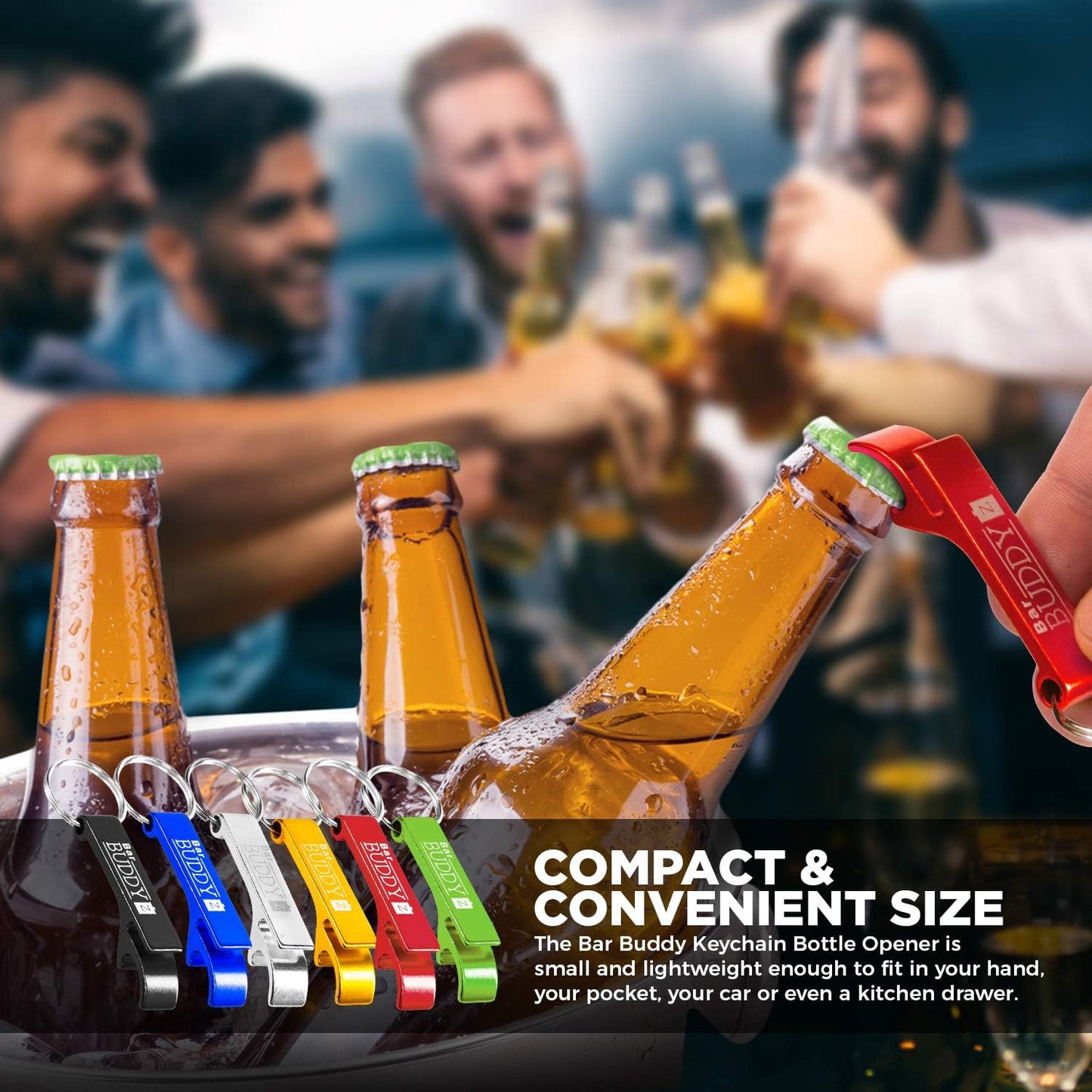 Stainless Steel Keychain Bottle Opener - Compact Beer Opener for BBQ Camping Bar | Gift for Men Women | We Got Teez
