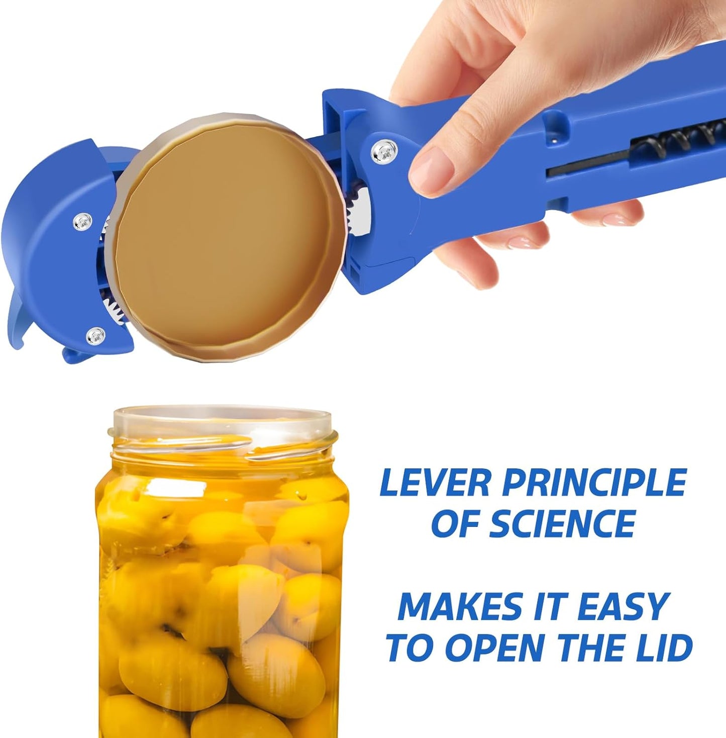 7 in 1 Jar Opener Bottle Opener and Wine Opener for Seniors with Arthritis, Weak Hands, Multi Retractable Magnetic Can Opener, Original Kitchen Lid Opener Tool (Black)