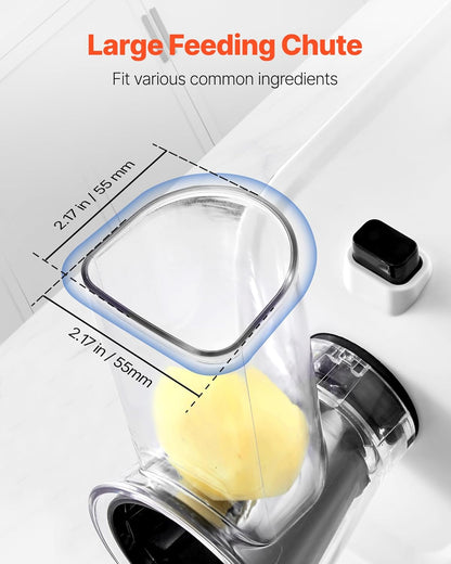 VEVOR Electric Vegetable Slicer, 0-0.5"/0-12mm Thickness Adjustable Commercial Slicer Machine, Convertible to Manual, Stainless Steel Food Cutter Slicing Machine, for Potato, Lemon, Tomato, Apple