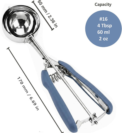 Ice Cream Scoop, 18/8 Stainless Steel Cookie Scoop, Cookie Scoops for Baking, 2 Tbsp/ 30 ml/ 1 oz Cookie Dough Scoop, Ice Cream Scooper with Trigger Release, Cookie Scooper for Baking