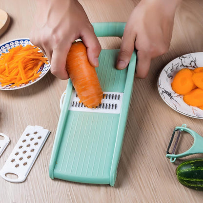 Mandoline Food Slicer for Kitchen 7-in-1 Vegetable/Cheese/Potato/Carrot/Cucumber Grater,Slicer, Cutter, Grinder,Waffle Fry Cutter For Potatoes,Julienne Peeler