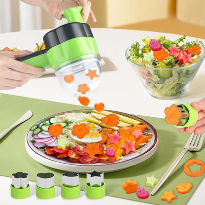 Electric Vegetable Slicer Set Vegetable Cutter 4 in 1 Portable, Rechargeable, Wireless Food Processor & Chopper Machine Mixer Food Slice for Home Kitchen Garlic Pepper Chili Onion Celery Ginger Meat