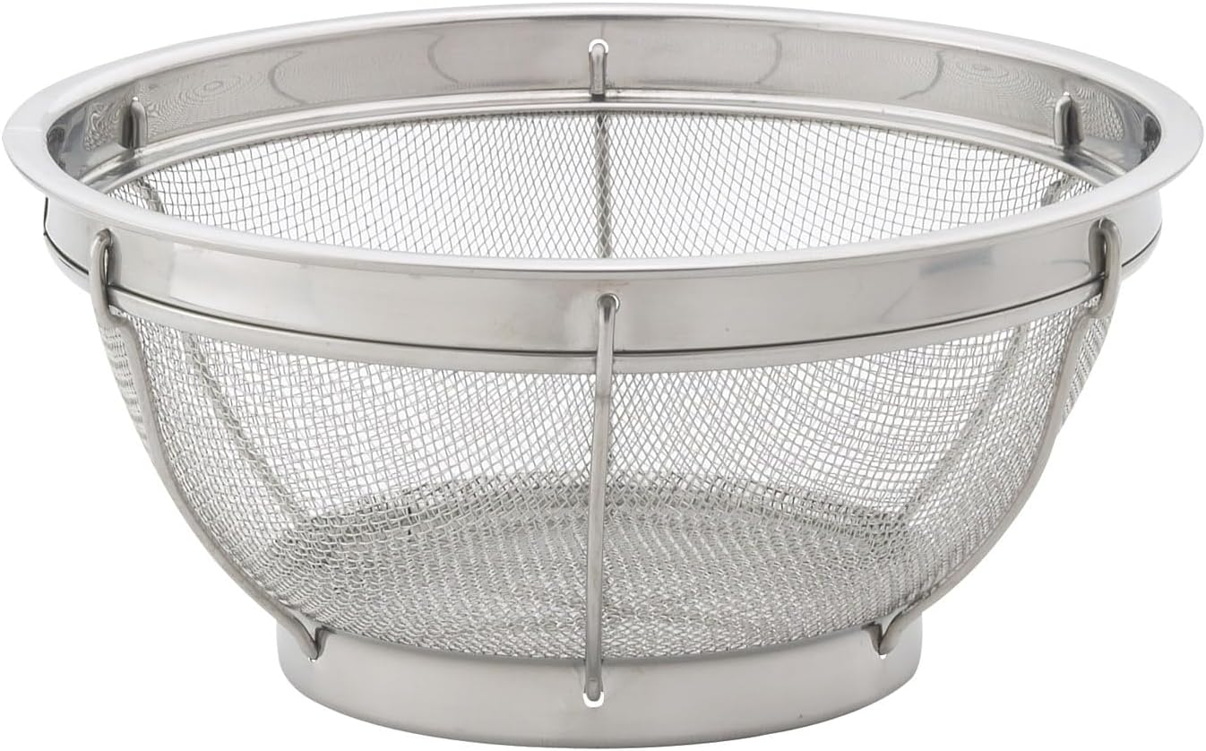 HIC Harold Import Co. Kitchen Perforated Colander with Handles, 18/8 Stainless Steel, 8.5 Inches
