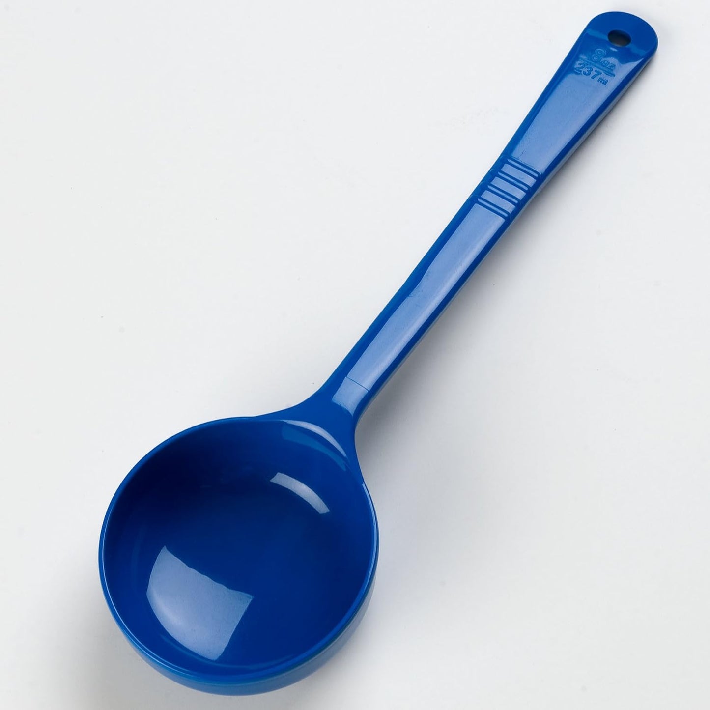 Carlisle FoodService Products 399214 Solid Long Handle Portion Control Spoon, 8 oz, Blue