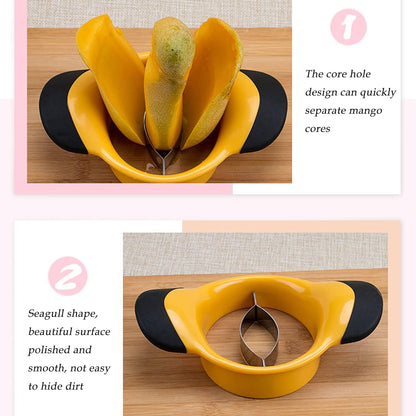 Mango Slicer, Peeler and Pit Remover Tool, ZLMC Mango Splitter, Mango Slicer Cutter Pitter, with Grip Handle