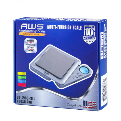 American Weigh Scales Blade Series Digital Pocket Gram Scale 1000g x 0.1g | Precision Mini Scale 0.1g Accuracy, Pocket Scale for Kitchen, Gold, Gems & Coin Scale, Smart Digital & Compact Scale