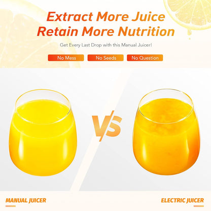 CO-Z Manual Citrus Juicer, Commercial Grade Cast Iron Orange Juicer, Professional Heavy Duty Juice Press with Removable Strainer, Manual Juice Extractor for Orange Lemon Pomegranate Citrus, Black