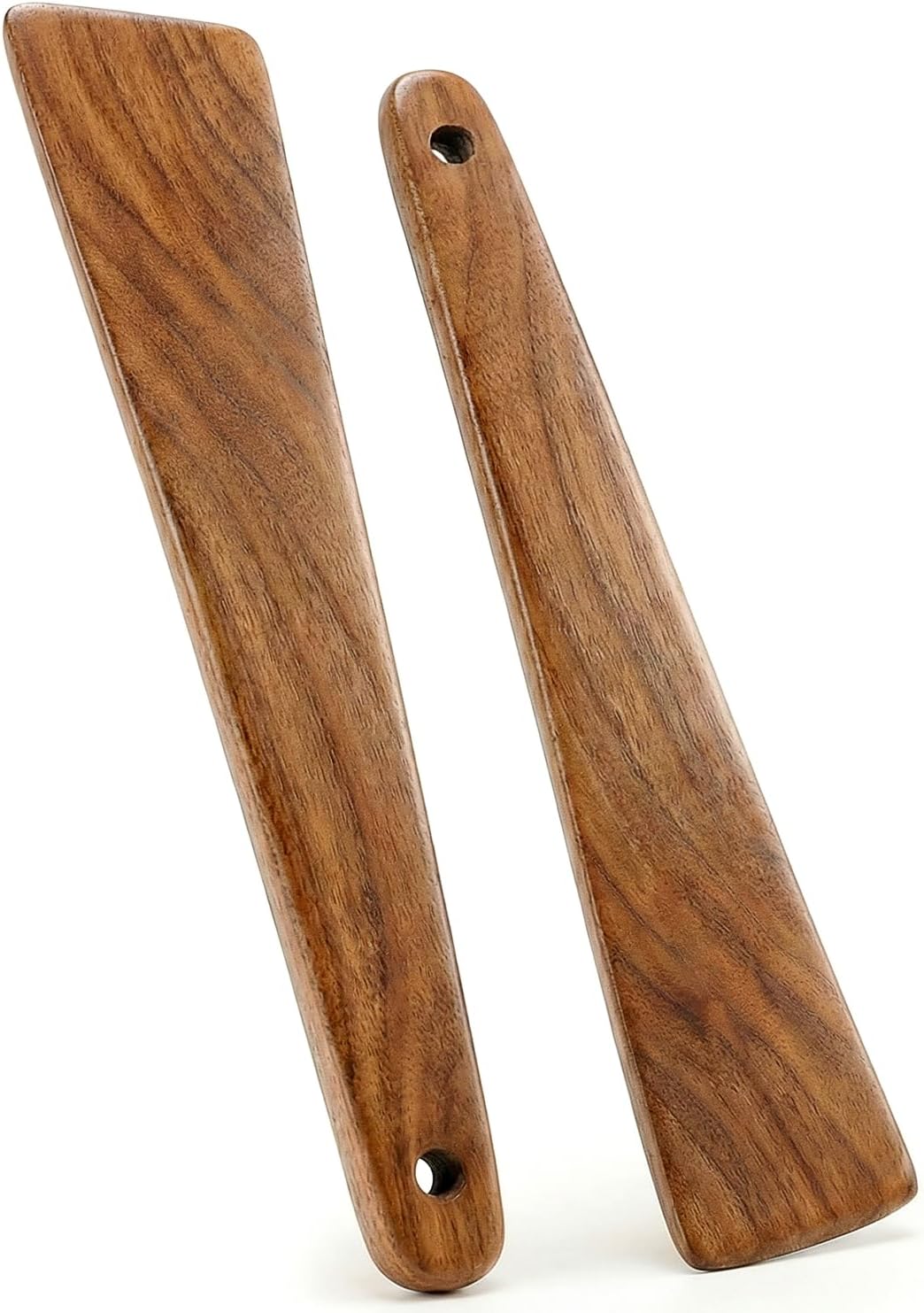2 Pack Wooden Spurtle for Sourdough Starter Wood Thin Spatula Mixing Tool Sour Dough Whisk Mixer Warmer Bread Accessories Jar Spatula Sourdough Scraper Stirrer Skinny Spatula Spurtle Sourdough Gifts