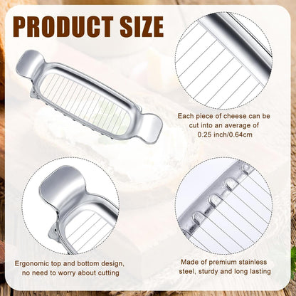 Butter Slicer, Stainless Steel Cheese Cutter Butter Slicer Parts With Ergonomic Handle, Kitchen Food Tool Butter Cutter Wire Cheese Slicer Cutting Cheese, Butter, Eggs, Fruit